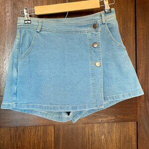 VICI -Skort - High rise Buttoned Denim Skort -  Women -Fate XS